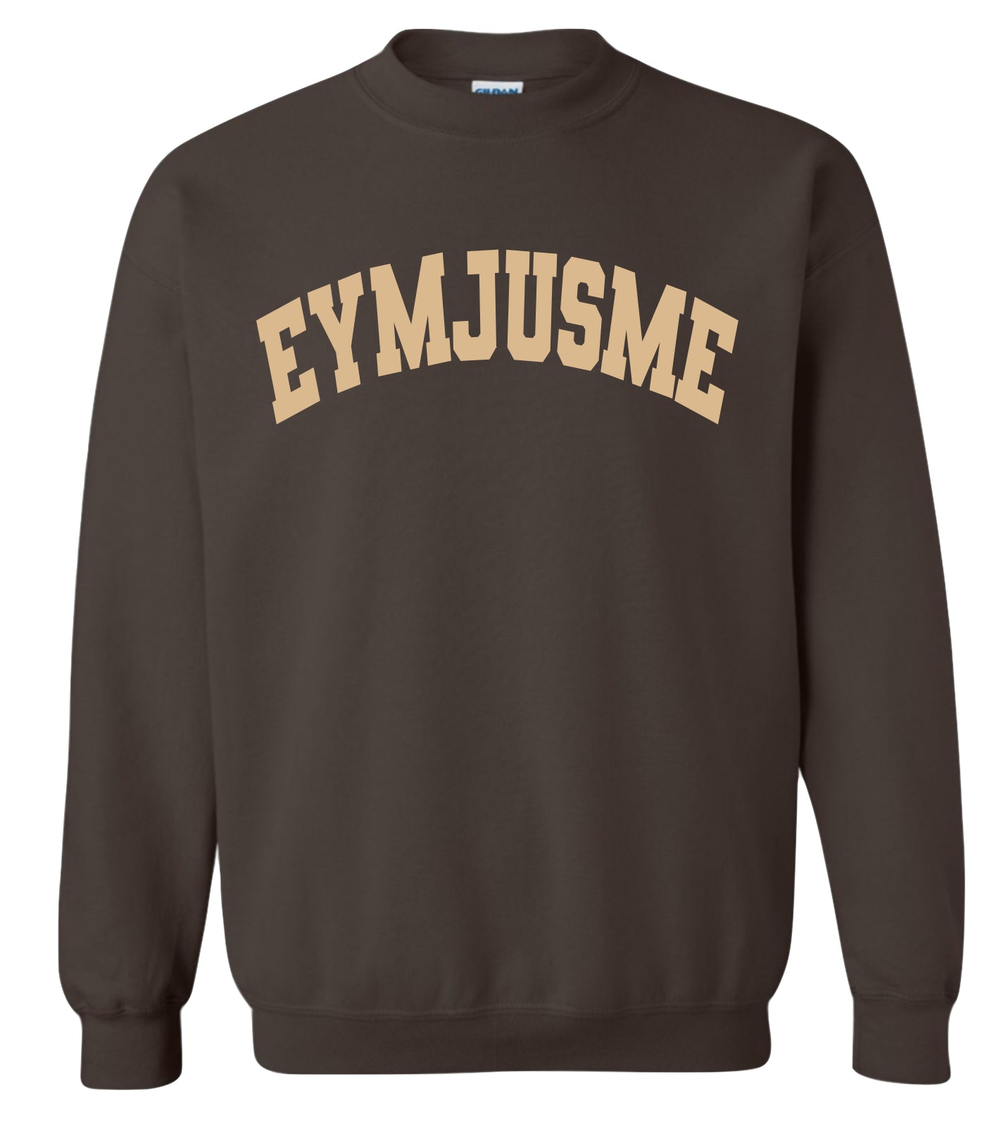 PLUS EJM | Varsity Sweatshirt | Unisex | Chocolate