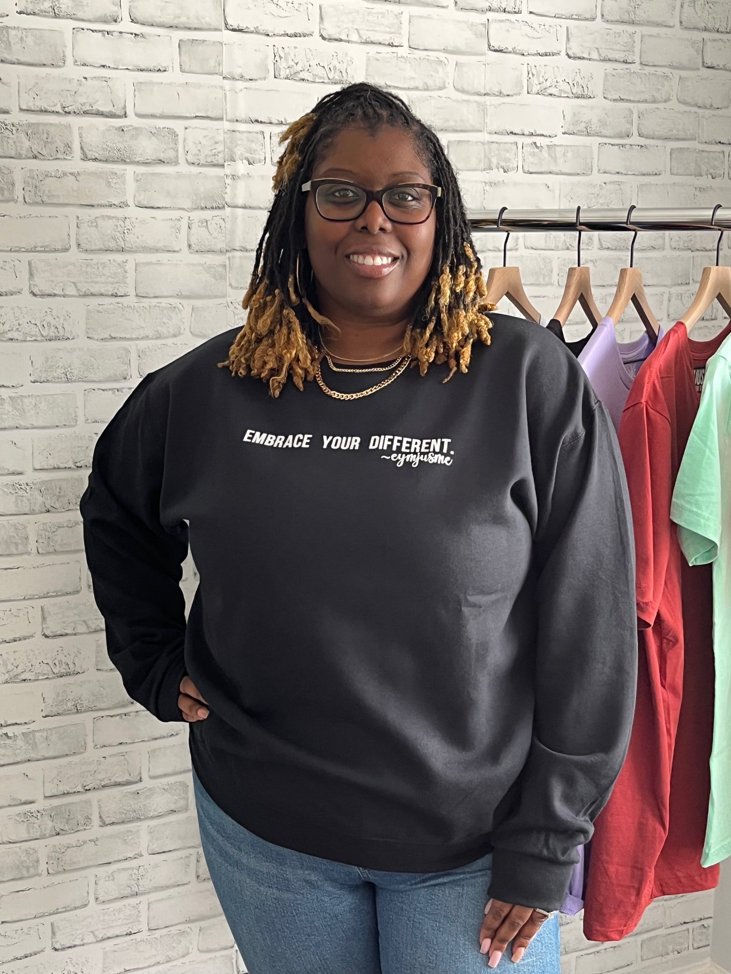 EJM | Embrace Your Different Sweatshirt | Unisex | Black