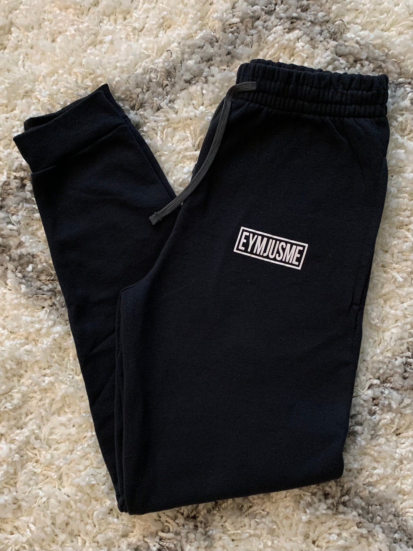 EJM | Classic Logo Joggers | Unisex | Black