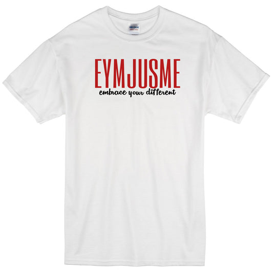 EJM | Six Caps Tee | Unisex | White & Red