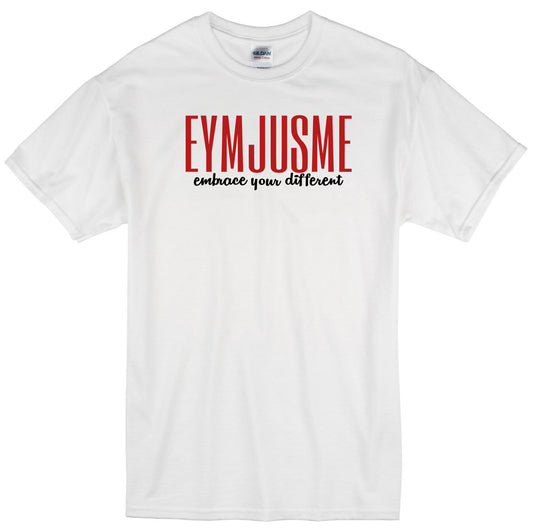 PLUS EJM | Six Caps Tee | Unisex | White & Red