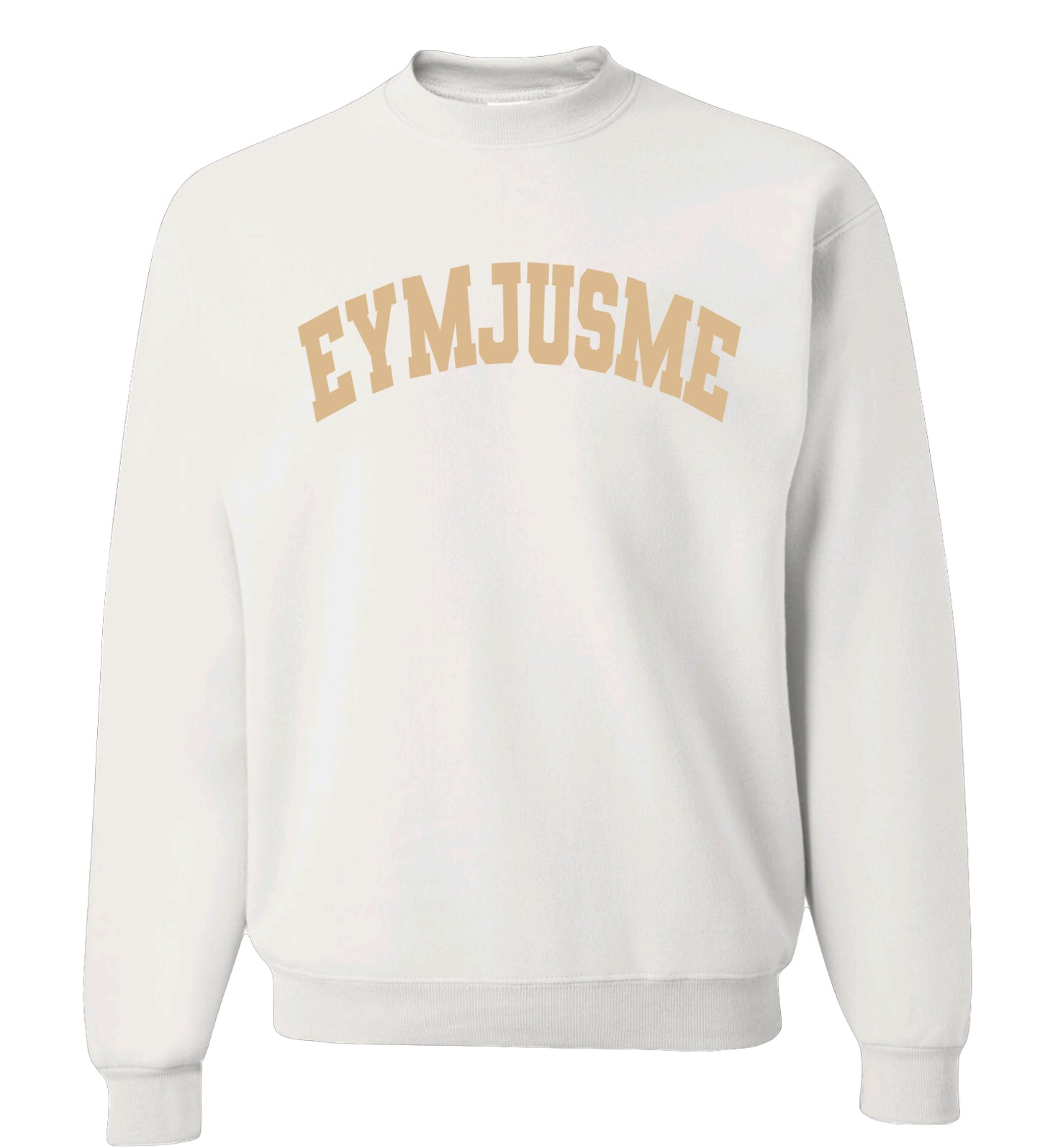 PLUS EJM | Varsity Sweatshirt | Unisex | White