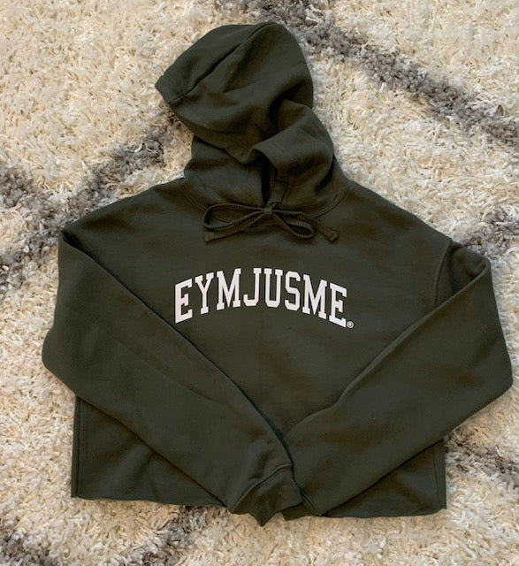 EJM | Arch Cropped Hoodie | Women's | Mil Green