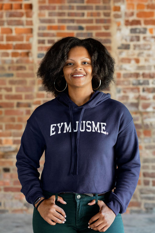 EJM | Arch Cropped Hoodie | Women's | Navy